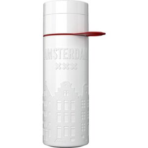 Amsterdam Bottle - Herbruikbare drinkfles - Wit - 500ML