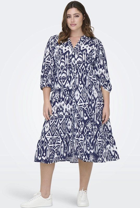 ONLY CARMAKOMA - CARMILANA 3/4 DRESS WVN NOOS - Dames - Mini jurken