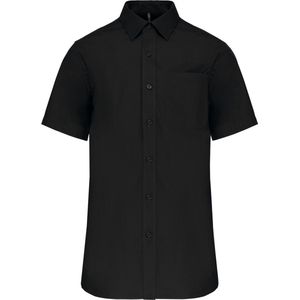 Overhemd Heren XS Kariban Korte mouw Black 100% Katoen