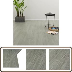 vidaXL PVC Vloerplanken 4,46m² 3mm Grijs Zelfklevend Pvc Vloeren - Pvc Vloerplanken - Laminaatlook - Waterdichte Vloer - Geluidisolatie