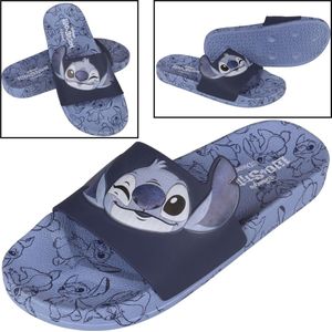 Stitch Disney Dames, blauwe rubberen slippers