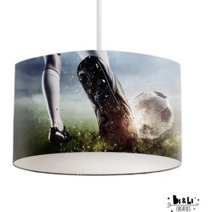 Hanglamp voetbal - kinder & babykamer - lampen - kunststof - 30x25cm - excl. lichtbron