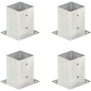 vidaXL - Paalankers - 4 - st - 101 - mm - gegalvaniseerd - metaal