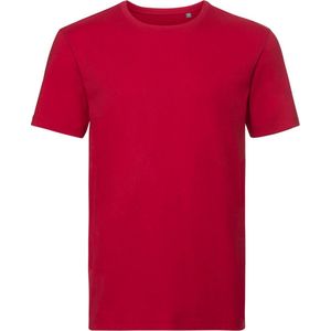 Russell Heren Authentiek Puur Organisch T-Shirt (Klassiek rood)