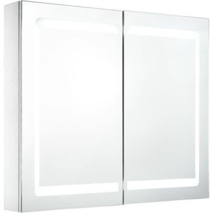 VidaXL Badkamerkast met Spiegel en LED 80x12,2x68 cm