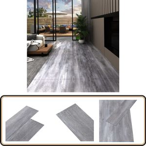 vidaXL Zelfklevende PVC Vloerplanken - Mat Houtgrijs - 2mm Pvc Vloer - Pvc Vloerplanken - Laminaat Look - Houten Vloer - Vinyl Vloer