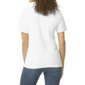 Gildan Damespolo Softstyle Dubbele piqué GI64800L - White - S