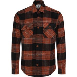Gabbiano Overhemd Flanel Overhemd Met Streepstructuur 333745 450 Rust Mannen Maat - S
