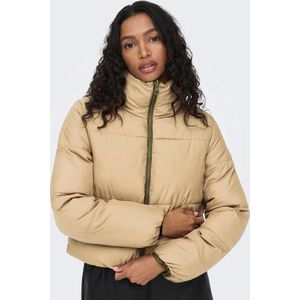 Only-Jas omkeerbaar beige/khaki--Trench Coa-Maat M