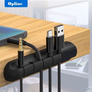 Kabel Organizer Siliconen USB Kabelhaspel Auto Desktop Bureau Tidy Management Zelfklevende Clips Kabel Houder klem voor Muis Hoofdtelefoon Usb Draad - Kabel management
