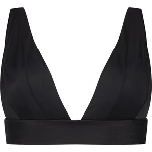 Hunkemöller Luxe triangle Dames Bikinitopje - Zwart - Maat S