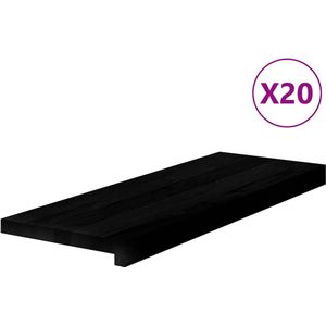 vidaXL Traptreden 20 st 70x30x2 cm massief eikenhout donkerbruin - Traptrede - Traptreden - Tredetrede - Tredestap