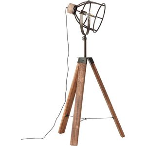 Brilliant “Matrix Wood”  Tripod Staande Lamp - Hout - Metaal