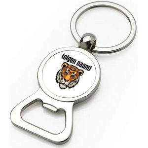 Akyol - tijgerkop met eigen naam flesopener - Tijger - dieren liefhebber - iemand die houdt van tijgers - verjaardag - cadeau - kado - geschenk - 9 bij 3 cm