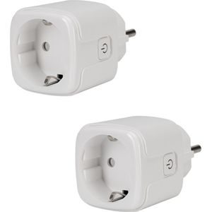 SEC24 HAS860V2 2x Slimme stekker WiFi plug met digitale timer 16A- Tijdschakelaar - Energiemeter - Energie besparing - Werkt met Google Home en Alexa