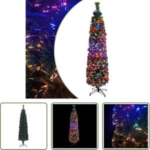 The Living Store Kerstboom Glasvezelverlichting - 120cm - 135 takken - 5 kleuren - energiezuinig