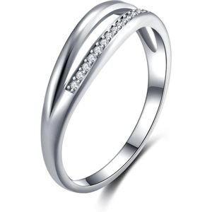 Di Lusso - Ring Orly - Zirkonia's - Zilver 925 - Dames - 18.00 mm