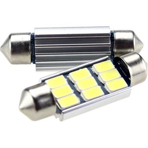 C5W autolamp 2 stuks | LED festoon 39mm | 9-SMD - 1.68W - 290 Lm - 6000K - heatsink | CAN-BUS 12 V DC