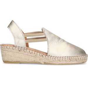 Manfield Leren Espadrilles Goud