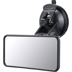 HAMON Auto binnenspieg Auto achteruitkijkspiegel universele binnenspiegel met zuignap, spiegel, autospiegel achterzicht, spiegel opzetspiegel voor auto, achteruitkijkspiegel auto, sterke adsorptie (120 x 60 mm)