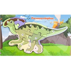 Houten Dinosaurus Puzzel - Parasaurolophus - Speelgoed