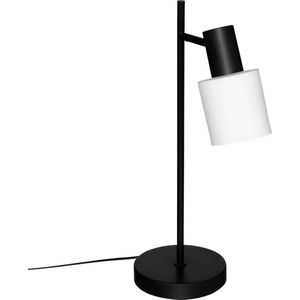 Atmosphera Tafellamp/bureaulampje Athena - metaal - zwart - H45 cm - Leeslampje