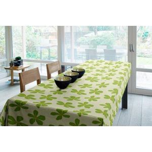 Joy@Home Tafellaken - Tafelkleed - Tafelzeil - Opgerold Op Dunne Rol - Geen Plooien - Trendy - Flora Groen - 140 cm x 300 cm