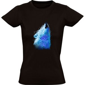 Wolf Dames T-shirt | dier | verf | animal | dieren