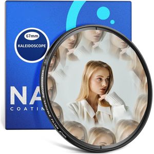 67mm Kaleidoscoop Prisma Lensfilter - Fotografie Prisma Kristalglas Effectenfilter met Meerdere Refracties en Variabele Aantal Fotografische Onderwerpen