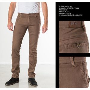 New Star heren chino broek bruin - maat 30/34