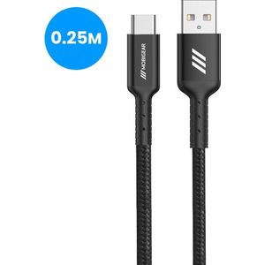 Mobigear USB-A naar USB-C Kabel 0.25 Meter - Zwart