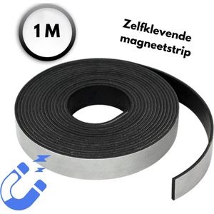 Zelfklevende magneetstrip – 1 Meter rol – Zwart – Magneetband – Radiator magneten - Magneetstrip – Magneettape – Radiatorfolie magneten - Magneetband zelfklevend – Magneetband whiteboard – Radiator tape – Magneetstrip zelfklevend
