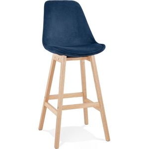 Alterego - MORISS - Barkruk - Blauw - 48x56x113 cm