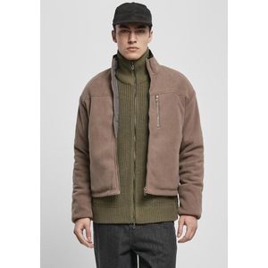 Urban Classics - Reversible Polar Fleece Jacket - L - Bruin