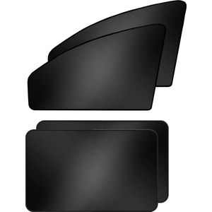 Car Sun Shades Car Curtains - Black Polyester Anti-UV Protection for Car Baby Kids - Side Rear Sun Privacy 4pcs