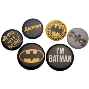 DC Batman Button Badge Set (Pack of 5) (Multicolour)