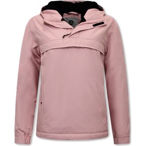 Dames Anorak Jas Voor Over het Hoofd - Roze