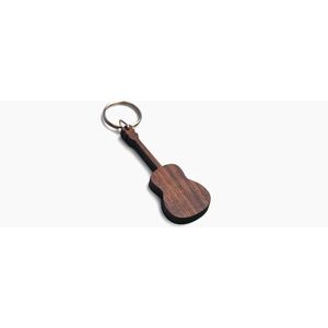 Houten Sleutelhanger – Gitaar – Walnoot