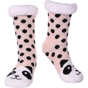 JAXY Huissokken - Huissokken Dames en Heren - Verwarmde sokken - Anti Slip Sokken - Fleece Sokken - Dikke Sokken - Fluffy Sokken - Slofsokken - Warme Sokken - Bedsokken - Gevoerde Sokken - Winter Sokken - Panda