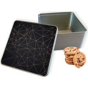 Koektrommel Luxury Vierkant - Bewaarblik 20x20x10 cm