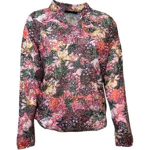 Pink Lady dames blouse - blouse LM - N107 - roze print - maat XXL