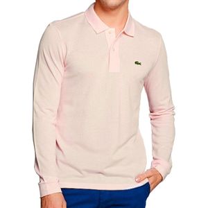 Lacoste - Long Sleeve Pique Polo - L1312 Polo - 4 - Roze