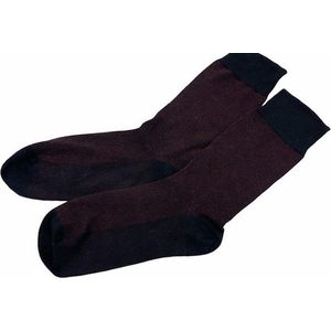 Classic Bamboe Heren Sokken 3 paar Incl. Sokken Giftbox - Maat 41-45 - Bordeaux Geruit - Cadeau Voor Man