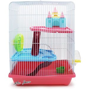 Mrs. Jones Signature Series Hamsterkooi - Huis - Tunnel - Trap - Willekeurige kleur - 28x21x31 cm
