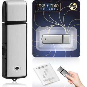 Asawa® - Afluisterapparatuur - USB 16GB - USB Stick Afluisterapparaat - Voice Recorder - Spy Recorder - Dictafoon - Afluisteren & Opnemen