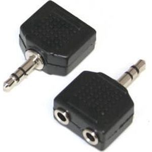 New Age Devi - 35 mm Jackplug Splitter - AudioSplitter voor Koptelefoon - Muziek Streamen - Zwart