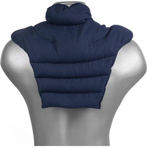 Warmtekussen voor Nek, Schouders en Rug - Donkerblauw Lijnzaad Kussen voor Koude en Warme Therapie