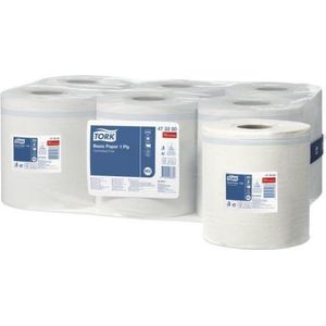 Tork Basic M2 Poetspapier blauw 1-laags, universal 300mtr, pak à 6 rol (473350)