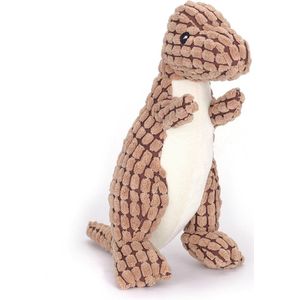 Pluche dino knuffel voor hond - Honden speelgoed - Honden speeltje - Hondenknuffel - Knuffel voor hond - Beige