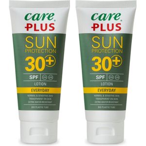 2x Care Plus zonnebrand SPF30+ - Everyday lotion tube - 100ml